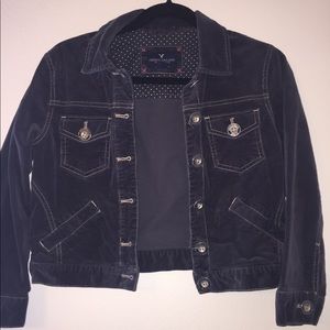 Dark Gray Jean Crop Top Jacket